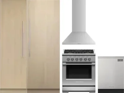 5 Piece Package Includes Refrigerator, Freezer, Range, Hood And Dishwasher